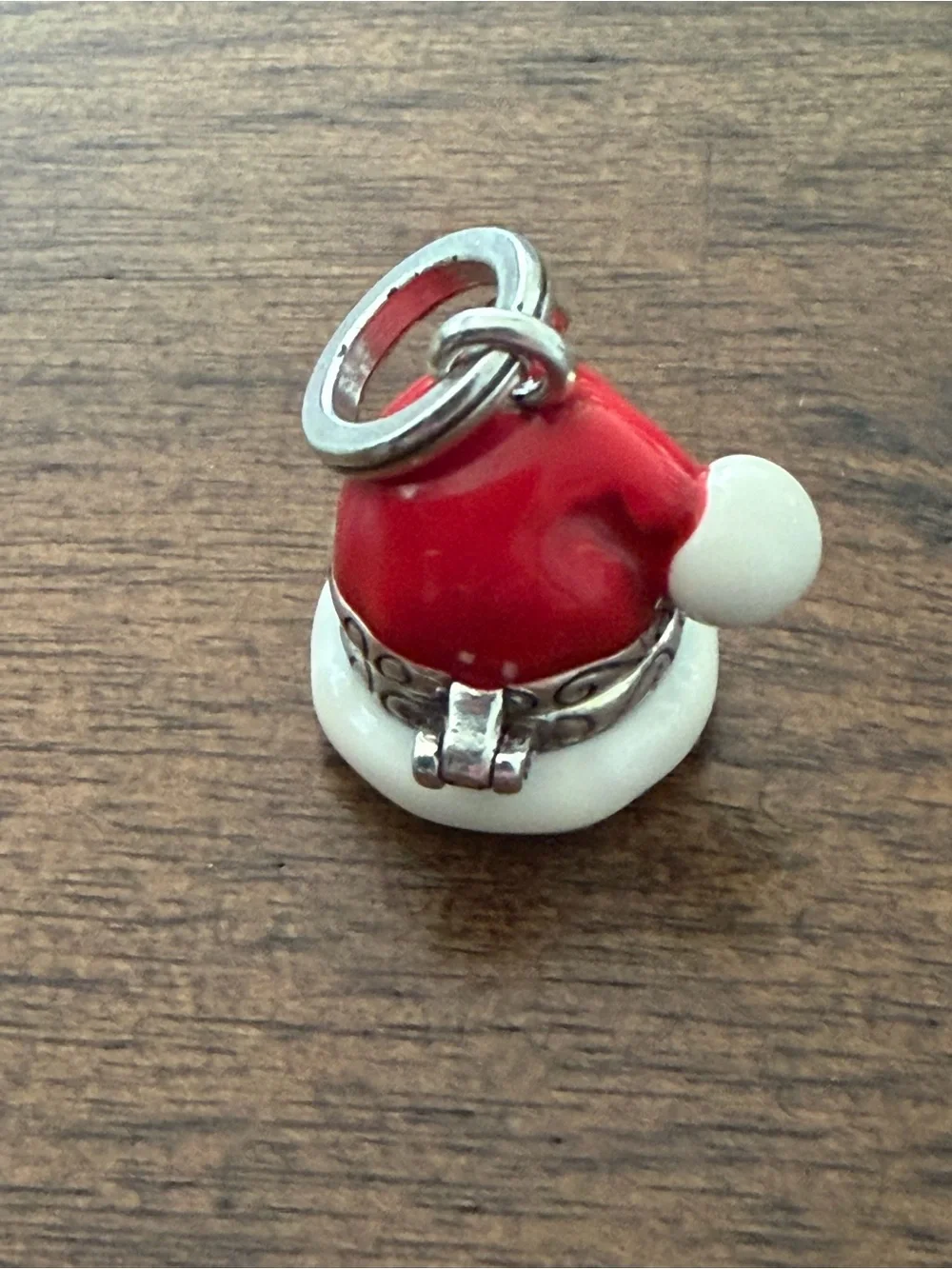 Brighton Jewelry Silver Tone SANTAS HAT WITH REINDEER Charm Pendant Vintage